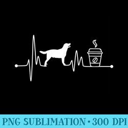 labrador retriever heartbeat ekg coffee lover lab dog - sublimation backgrounds png