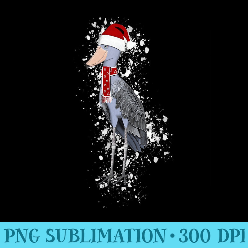 Shoebill Santa Claus Bird Birdlover Birdwatcher Christmas - PNG Download Source - Revolutionize Your Designs
