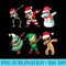 Funny Dapping santa Elf Friends Christmas gingerbread - Ready To Print PNG Designs - High Resolution And Print-Ready Designs