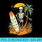 Skeleton Surfing Halloween Hawaii Surfer - Shirt Print PNG - Bring Your Designs to Life