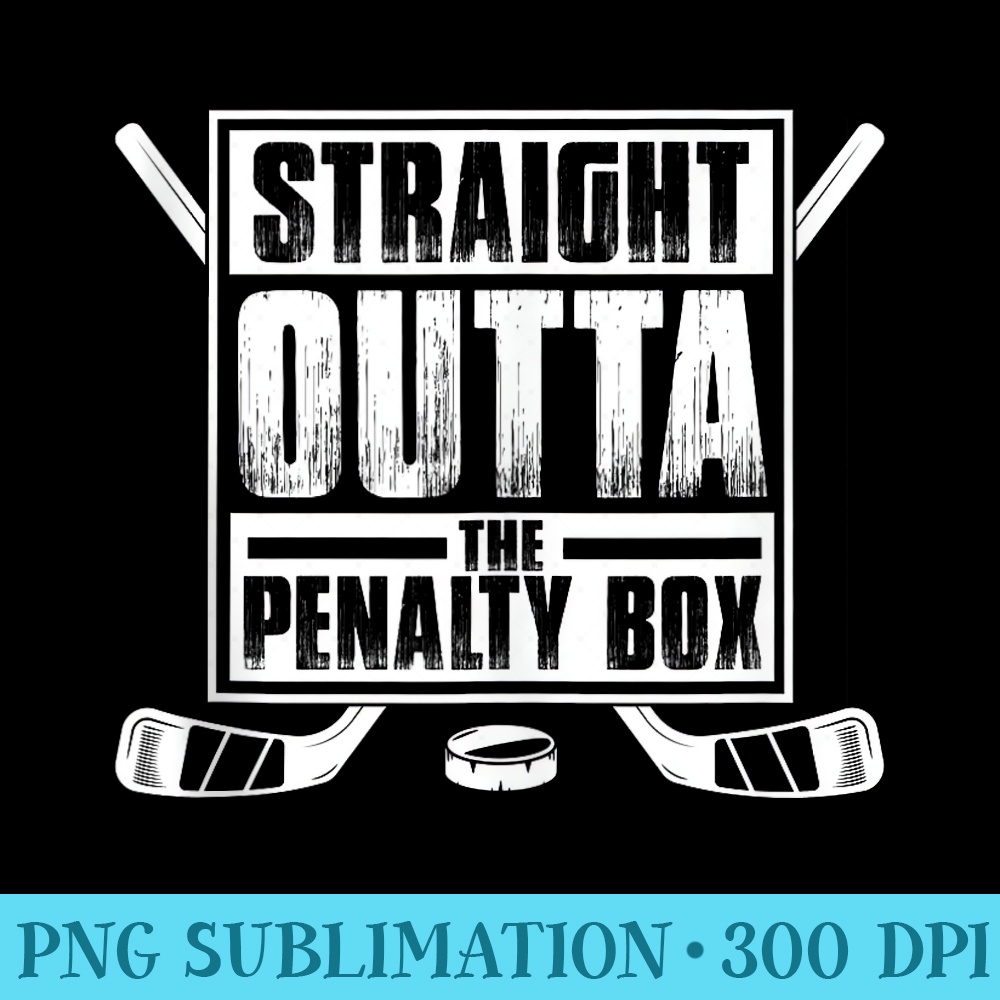 Ice Hockey Player Straight Outta The Penalty Box - PNG Download Transparent Background - Capture Imagination with Every Detail