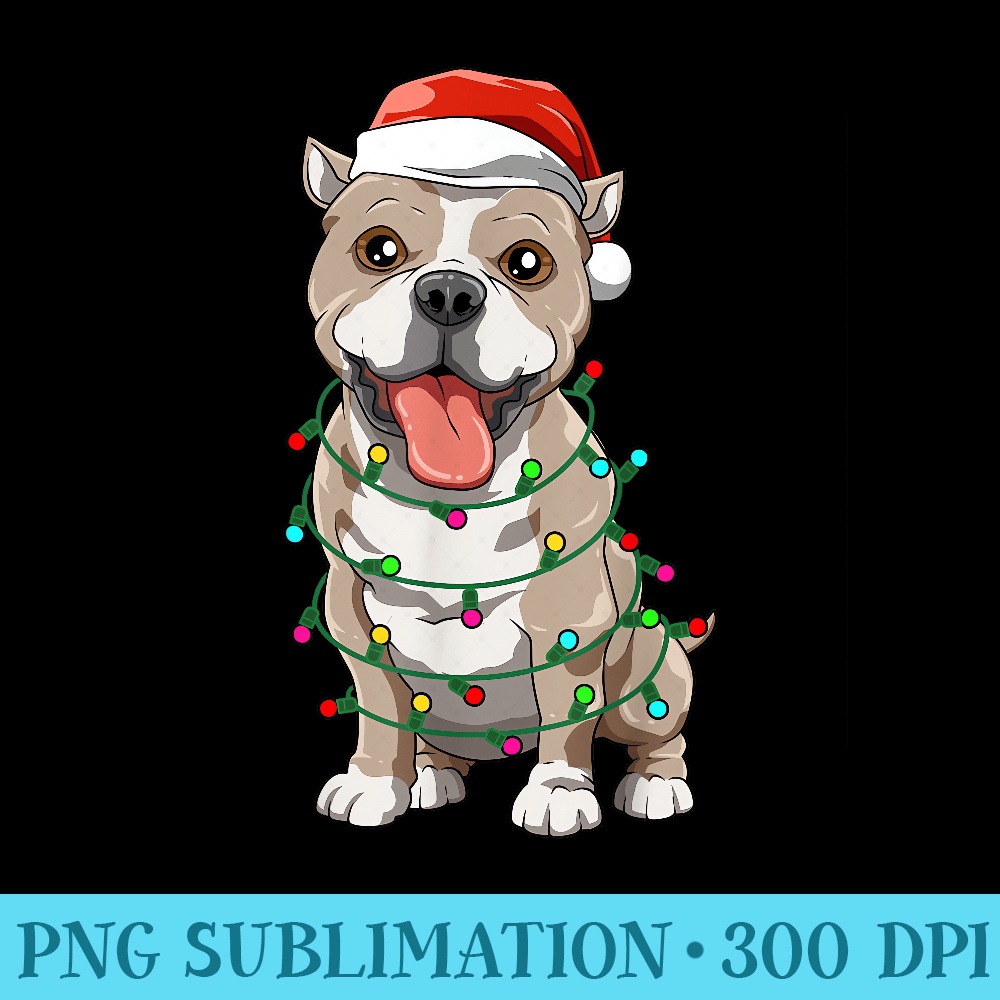 Pitbull Christmas Santa Pitbull Dog Lovers Christmas Tree - PNG Download - Trendsetting And Modern Collections