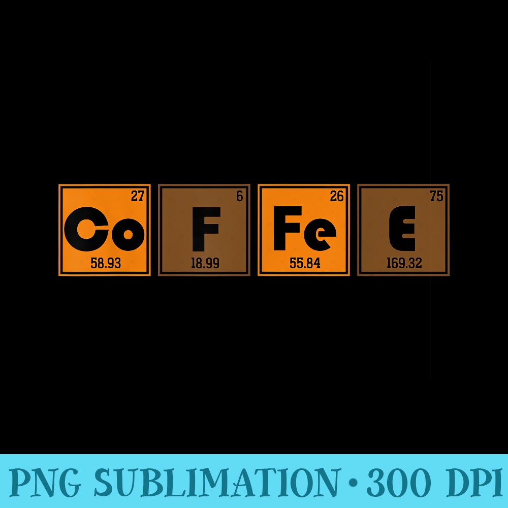 Coffee Chemistry - PNG Download Transparent Background - Fashionable and Fearless