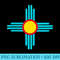 Womens New Mexico State Zia Vintage RetroModern Design - PNG Download Button - Create with Confidence