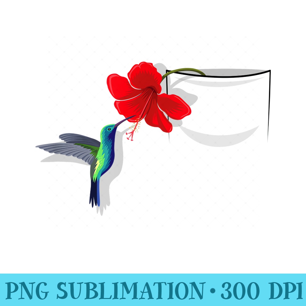 Hummingbird flower in pocket - Download PNG Files - Easy-To-Print And User-Friendly Designs