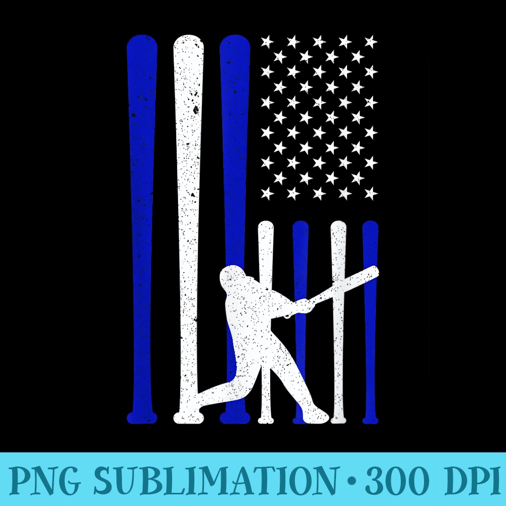 Mens Baseball American Flag Player Flag Baseball Dad Fathers day - Free PNG Download - Unleash Your Inner Rebellion