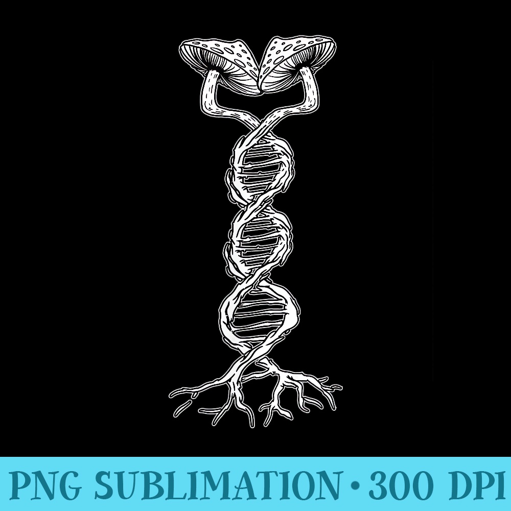 DNA Mushroom Aesthetic Grunge Fairycore Gothic Goblincore - Unique Sublimation patterns - Stunning Sublimation Graphics