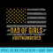 Dad of Girls Outnumbered Fathers Day 2024 for Dad Daughter - High Resolution Shirt PNG - High Resolution And Print-Ready Designs