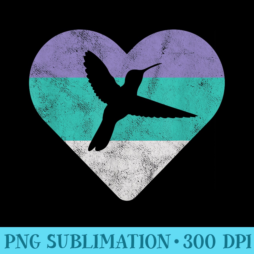 Hummingbird Retro Bird For Women or Girls - PNG Download Illustration - Defying the Norms