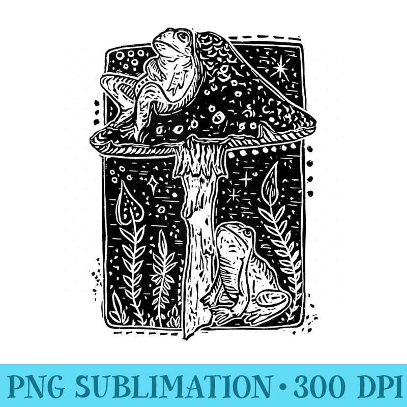 Cottagecore Aesthetic Cute Frog Mushroom Frogs Goblincore - PNG Graphics Download - Versatile And Customizable Designs