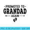 Promoted To Grandad Again Grandparents Baby Announcement - PNG Download Icon - Perfect for Personalization