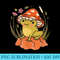 Cottagecore Aesthetic Frog Toad with Mushroom Hat Frog Lover - Sublimation templates PNG - Enhance Your Apparel with Stunning Detail