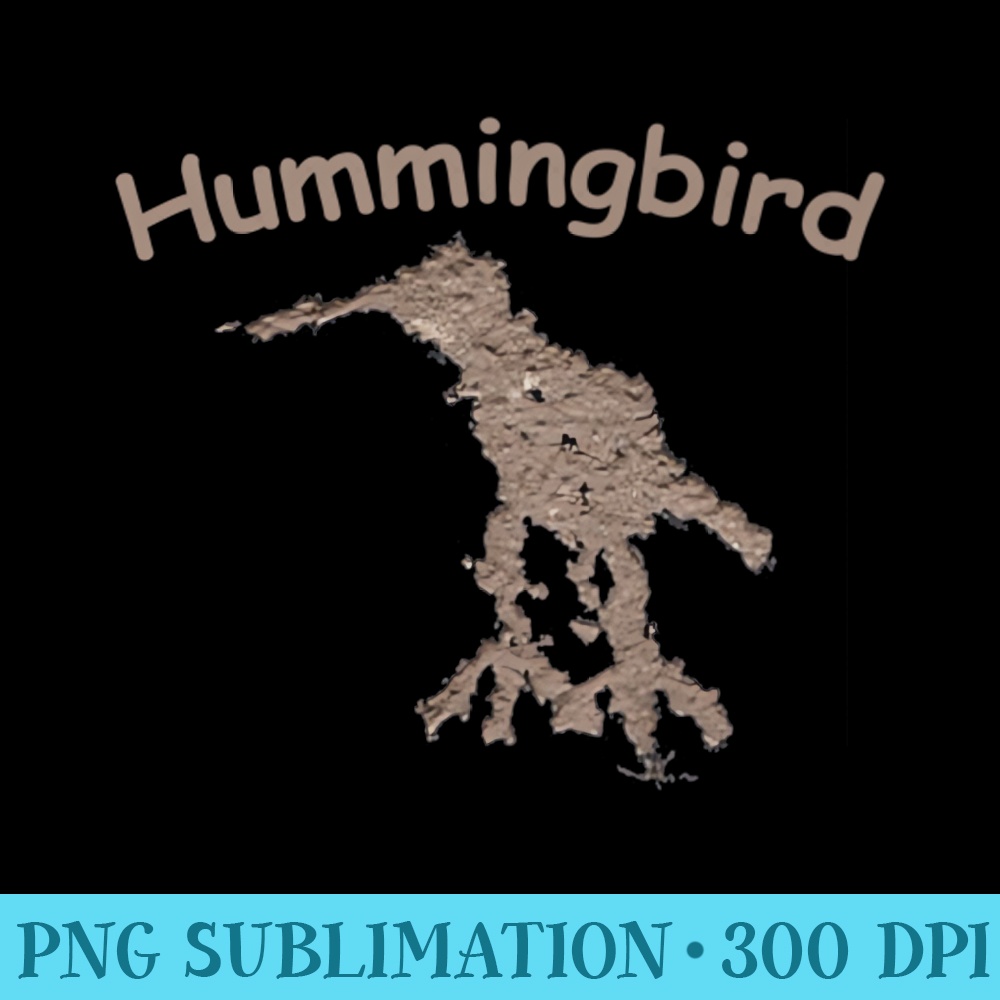 Hummingbird Petroglyph. Ancient rock art carving. Birding. Premium - Shirt Graphic Resources - Bold & Eye-catching