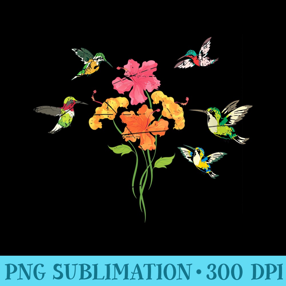 Womens Pretty Bird Animal Nature Garden Floral Vintage Hummingbird - PNG Download Collection - Unleash Your Inner Rebellion