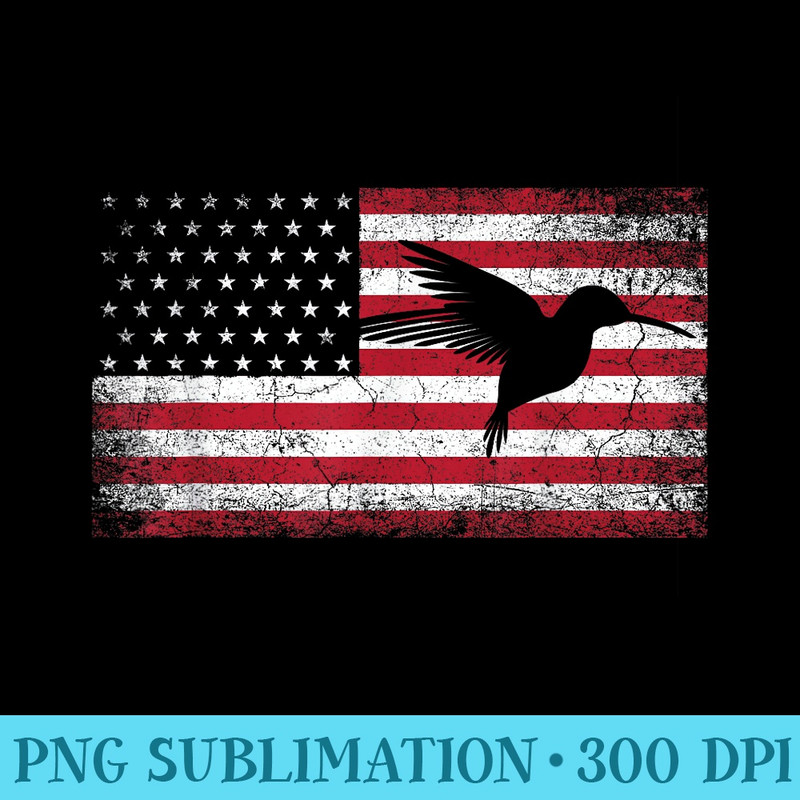 American Flag Hummingbird Bird Lover 4th of July Birding USA - PNG Download Website - Unleash Your Inner Rebellion
