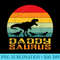 Daddy Saurus T Rex Dinosaur Fathers Day Family Matching dad - High Resolution PNG Download - Fashionable and Fearless