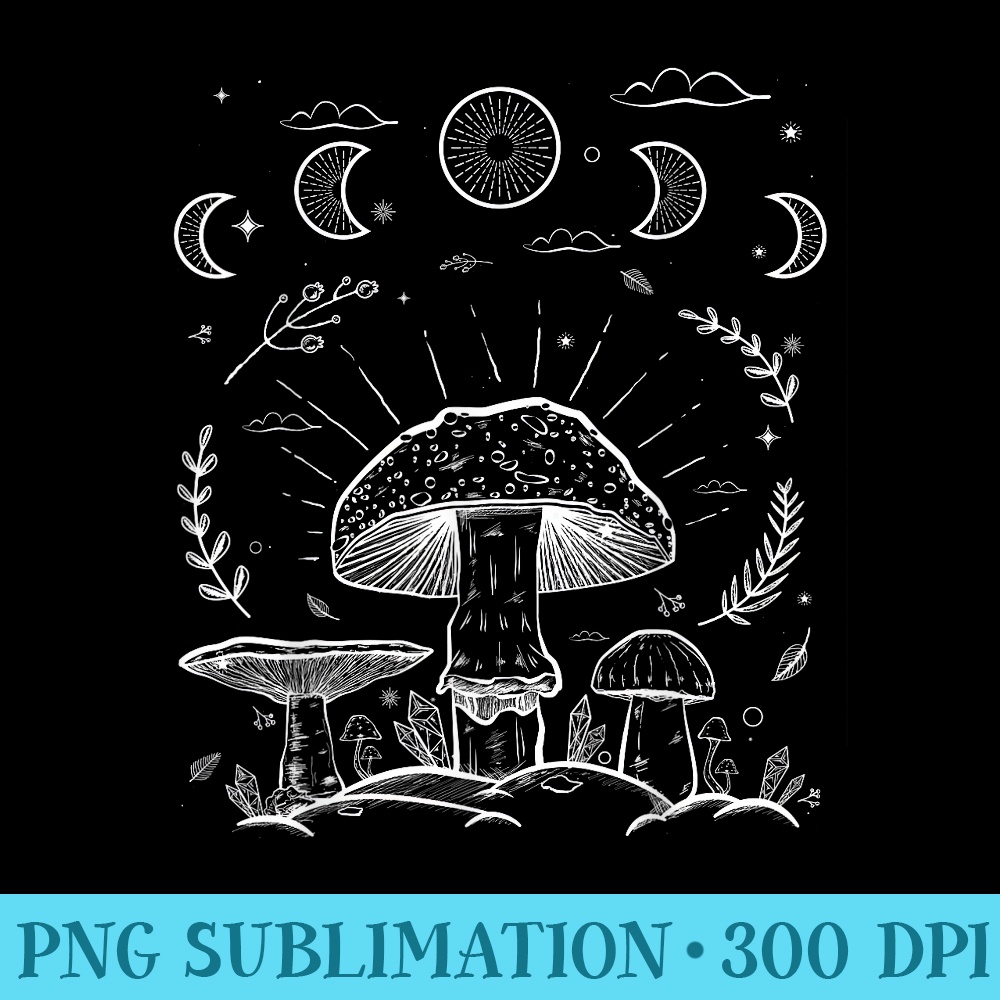 Dark Academia Cottagecore Mushroom - Download PNG Pictures - Spice Up Your Sublimation Projects