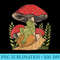 Womens Cottagecore Aesthetic Frog Mushroom Snail Goblincore Toad - Shirt Template Transparent - High Resolution And Print-Ready Designs