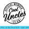 Official Member Cool Uncles Club Fathers Day Funny Uncles - Shirt Graphics for Download - Bold & Eye-catching
