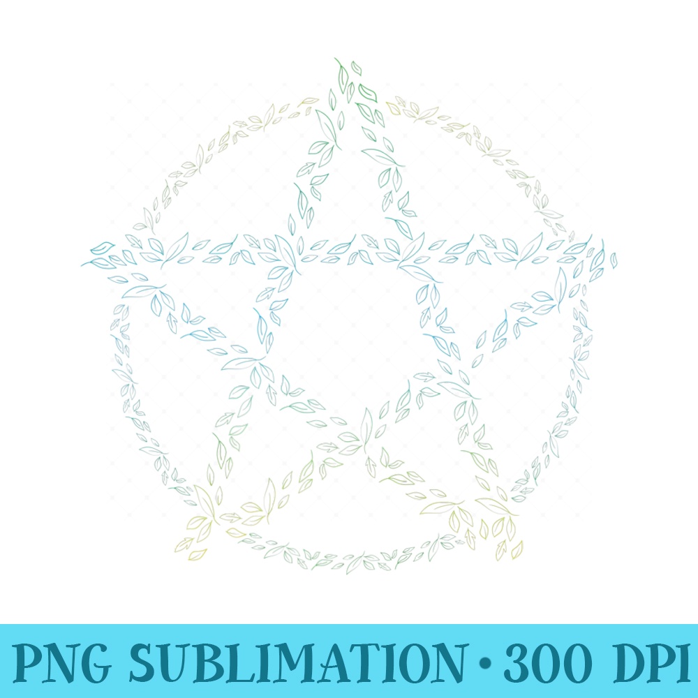 Cottagecore Aesthetic Pentagram Star Wicca Pagan Occult Premium - Download PNG Files - Premium Quality PNG Artwork