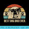 Vintage Best English Bulldog DAD Ever Fathers Day - Shirt Vector Illustration - Unleash Your Inner Rebellion