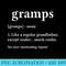 Grandpa for Gramps Fathers Day Birthday Idea - Download High Resolution PNG - Defying the Norms