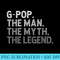 GPOP The Man The Myth The Legend Fathers Day Funny GPOP - Shirt Vector Art - Instant Access To Downloadable Files