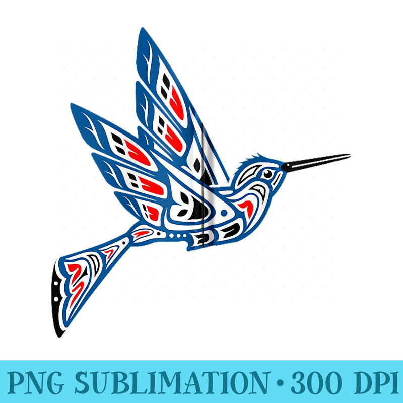 Hummingbird Native American Indian Pacific Northwest Art - Download PNG images - Perfect for Personalization