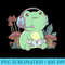 Cottagecore Aesthetic Kawaii Frog Gamer Video Game - PNG Download Button - Defying the Norms