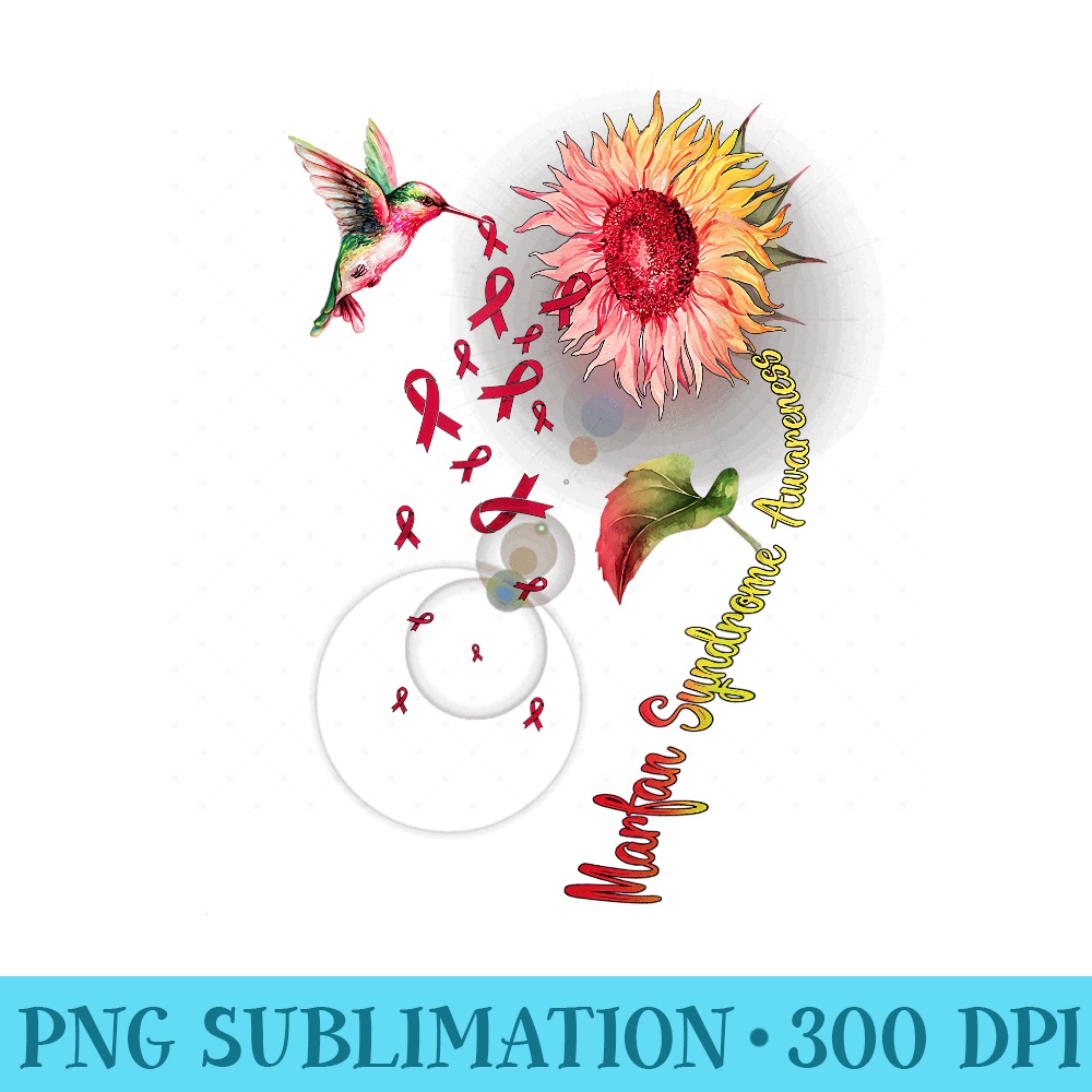 Marfan Syndrome Sunflower Hummingbird - PNG Download Resource - Unleash Your Creativity