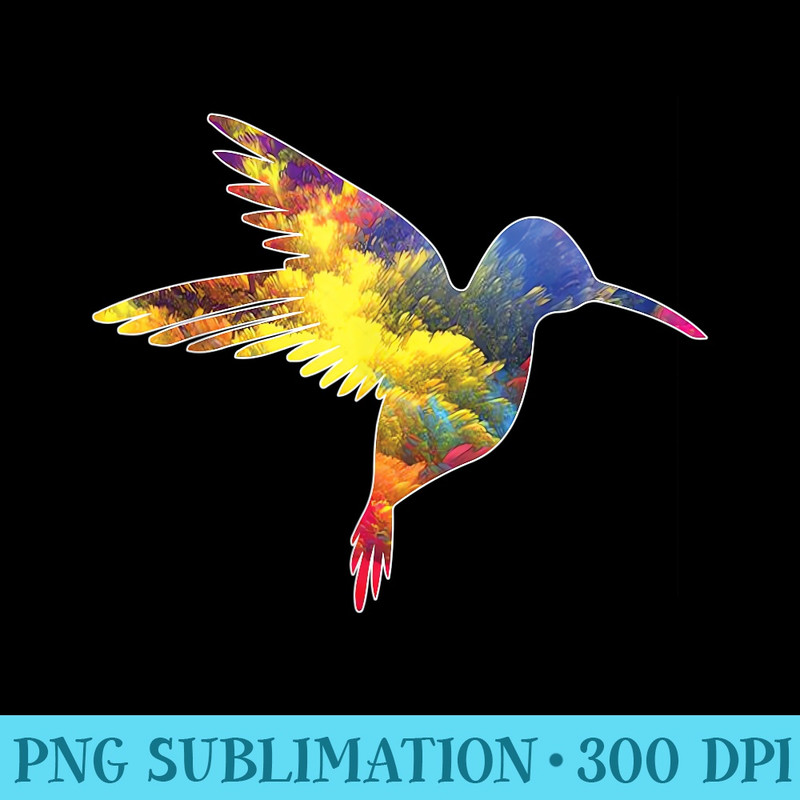 Hummingbird For Women Rainbow Bird Spirit Animal - High Resolution Shirt PNG - Enhance Your Apparel with Stunning Detail
