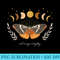 Hippie Boho Butterfly Cottagecore Aesthetic Goblincore Moon - Shirt Image Download - Unleash Your Inner Rebellion