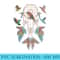 Indigenous Hummingbird Native American Dreamcatcher - Transparent Shirt Design - Perfect for Creative Projects