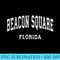Beacon Square Florida FL Vintage Athletic Sports Design Premium - High Quality PNG Download - Instantly Transform Your Sublimation Projects