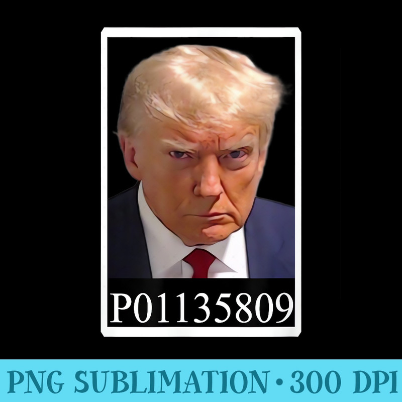 TRUMP MUGSHOT INMATE NUMBER - Unique PNG Artwork - Premium Quality PNG Artwork