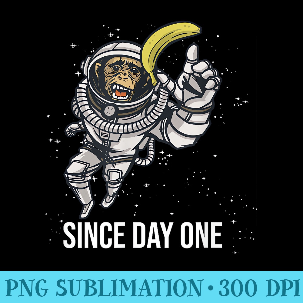 Since Day One Chimpanzee Astronaut Banana Space monkey - PNG Download Clipart - Trendsetting And Modern Collections