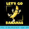 Lets Go Bananas Cool Thug Banana with Sunglasses Fruits Raglan Baseball - PNG Download Collection - Eco Friendly And Sustainable Digital Products