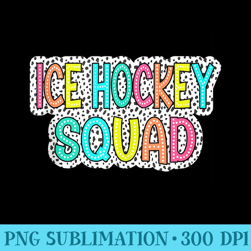 Ice Hockey Squad Sports Hockey Player Lover Slapshot - Blank Shirt Template PNG - Stunning Sublimation Graphics