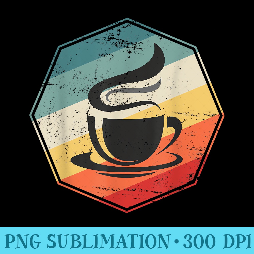 Retro Coffee Coffeemaker Barista - Shirt Graphics for Download - Unlock Vibrant Sublimation Designs
