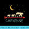 Cheyenne Name Personalized Mama Bear With 3 Cubs - Download PNG Files - Instantly Transform Your Sublimation Projects