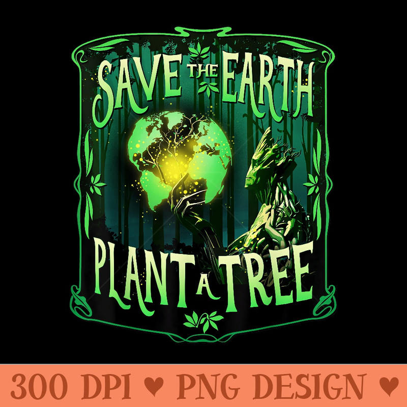 Marvel Earth Day Groot Save The Earth Plant A Tree - PNG clipart download - Unique And Exclusive Designs