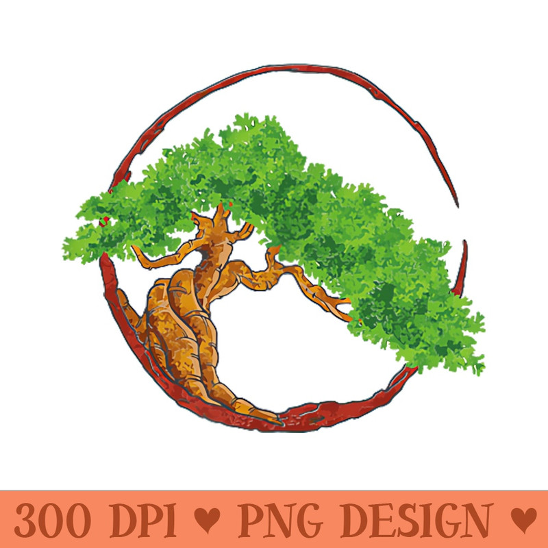 Bonsai Tree Logo Miniature Plants Trees Japanese Gardening - PNG Art Files - Eco Friendly And Sustainable