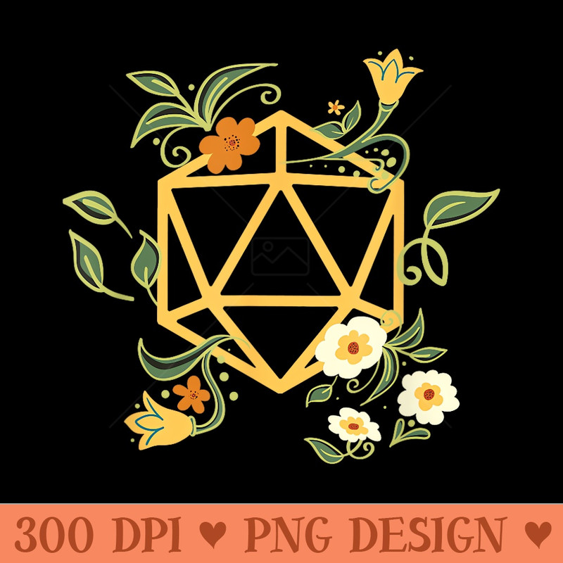 Geeky Polyhedral D20 Dice Set Plant Nerdy - High Quality PNG download - Spice Up Your Sublimation Projects