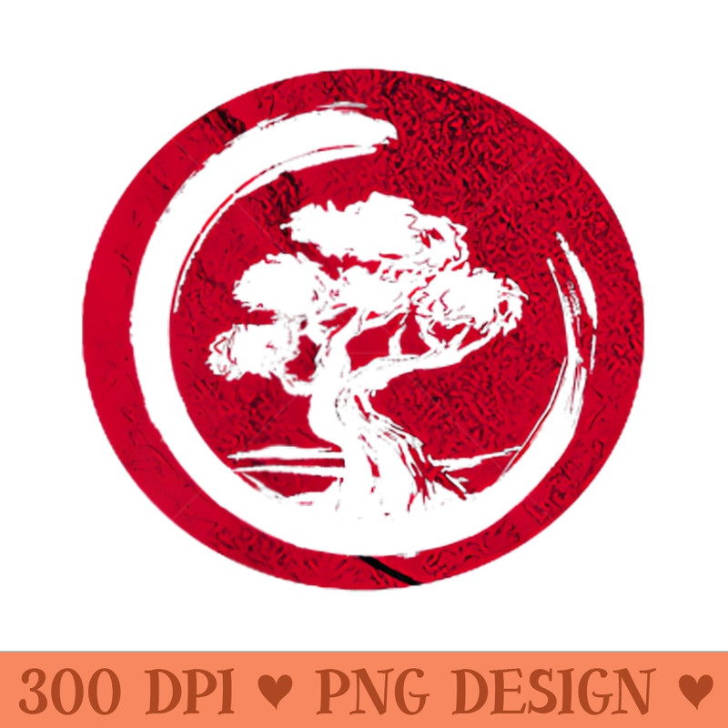 Japanese Enso Circle Bonsai Tree Bonsai Plant Buddhism - Unique PNG Artwork - High Resolution And Print Ready Designs
