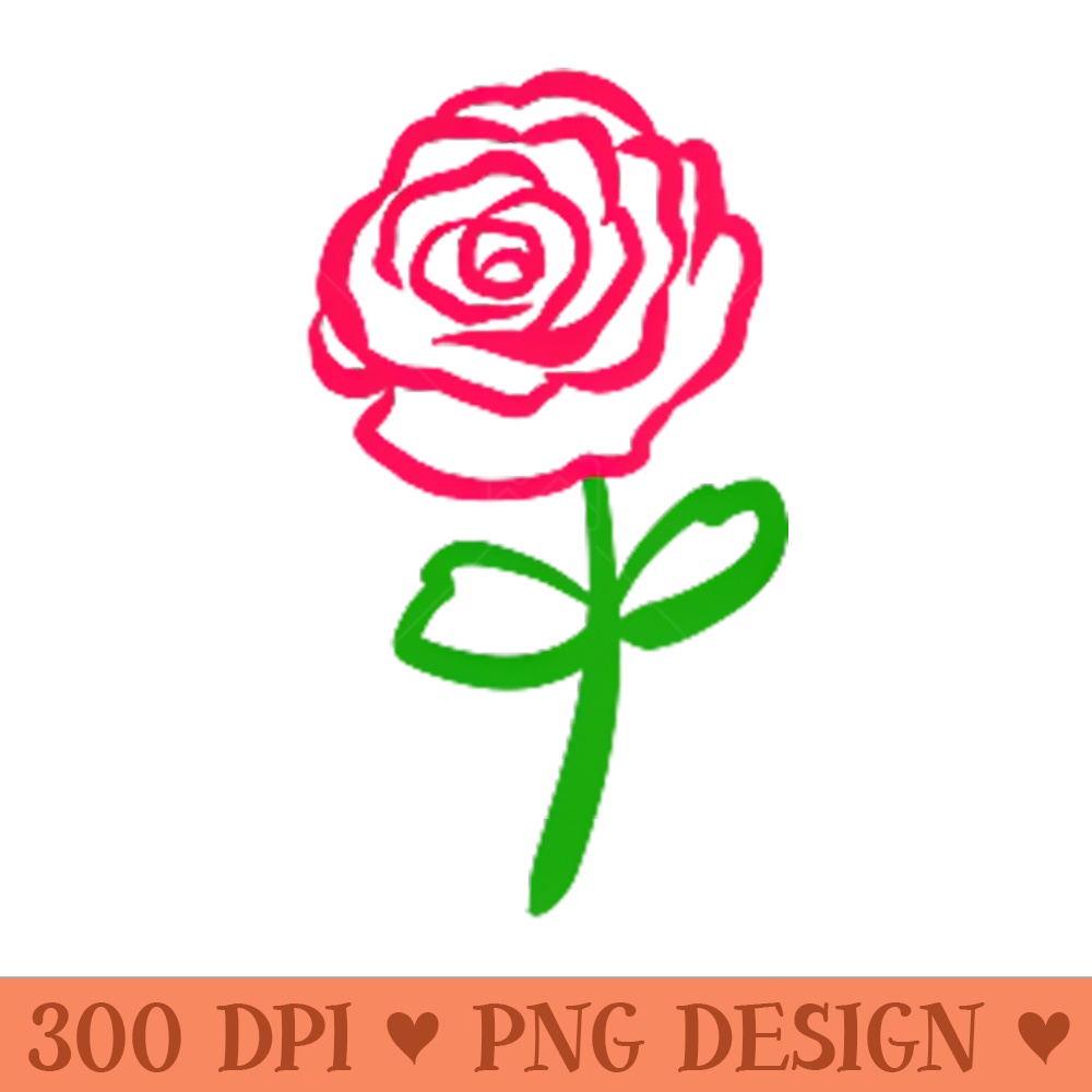 Womens Youth Graphic Rose Flower Plant Cute Casual - High Resolution PNG Designs - Perfect for Sublimation Mastery