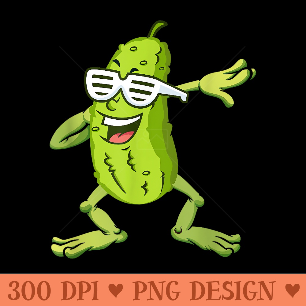 Dabbing Pickle Dancing Cucumber Lover Funny - Sublimation PNG Designs - Bring Your Designs to Life