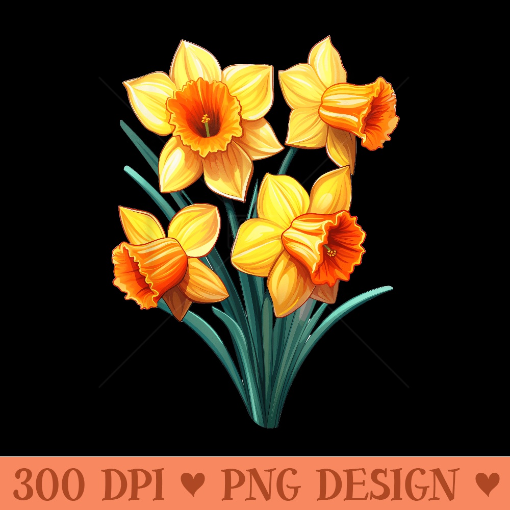 Daffodils Flowers Plant Gardening Floral - PNG Download - Unlock Vibrant Sublimation Designs