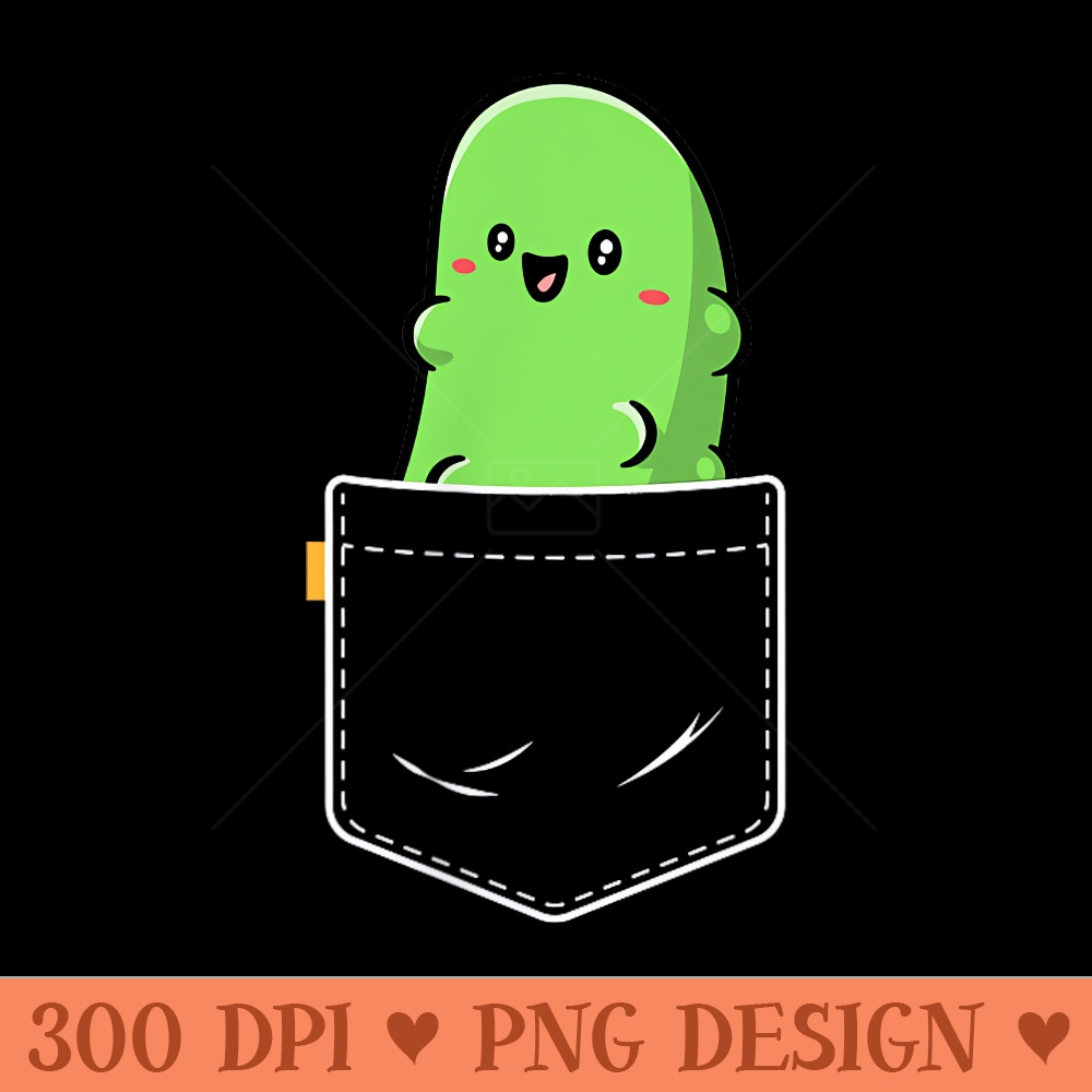 Pocket Pickle Funny Vegetable Cucumber Vegan - PNG Clipart for Graphic Design - Quick And Seamless Download Process