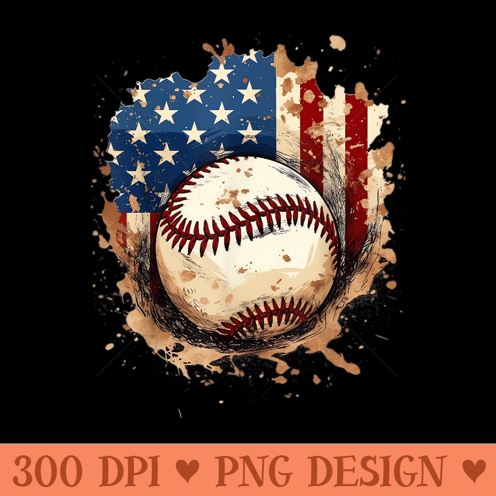 Patriotic Baseball 4th Of July Men USA American Flag - Beautiful PNG download - Premium Quality PNG Artwork