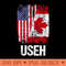 Canadian Roots Half Canadian American USEH Canada USA Flag - High Quality PNG files - Versatile And Customizable Designs